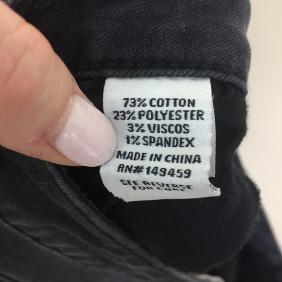 High Rise Black Raw Hem Frayed Skinny Jeans - Picture 5 of 8